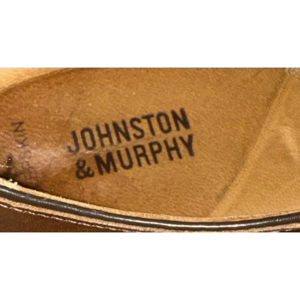Johnson & Murphy Men's Leather Shoes Sz US 9 1/2 M Brazil Brown